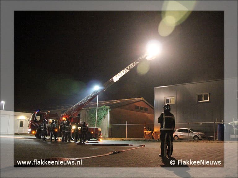 Brand in nieuw bedrijfspand Oude-Tonge
