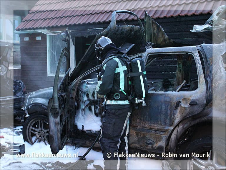 Brandstoftank ontploft bij voertuigbrand