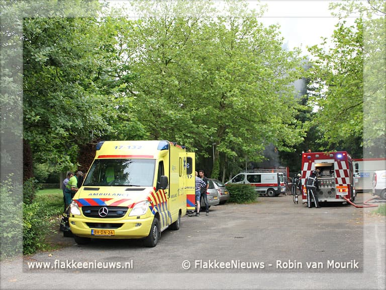 Brand op bouwplaats
