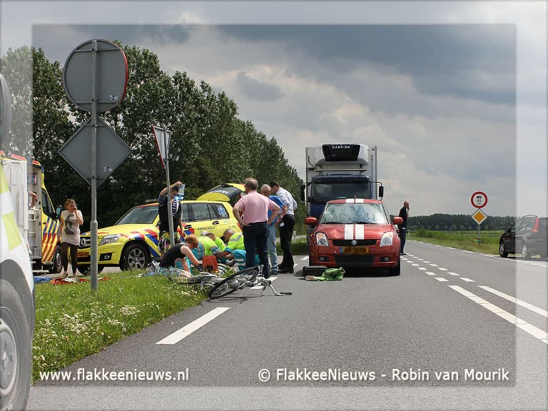Fietser ernstig gewond na aanrijding