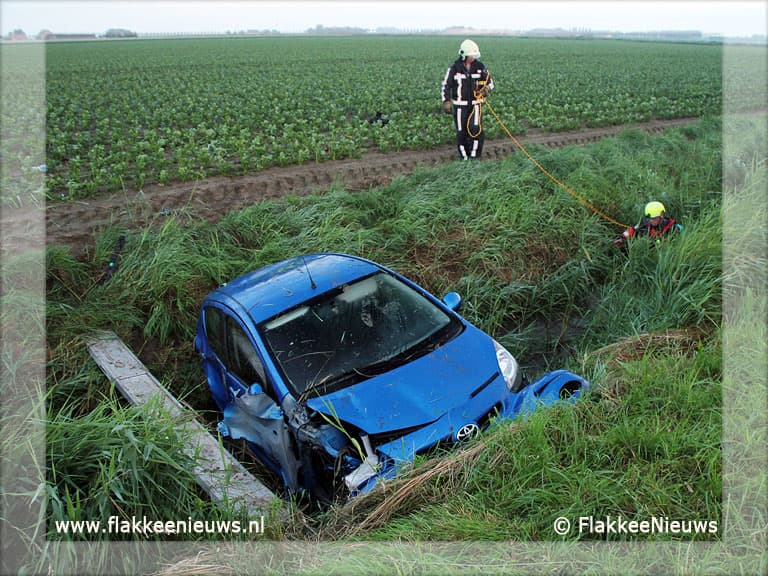 Bestuurder auto in de sloot onvindbaar