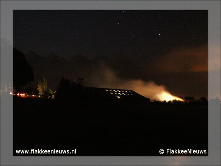 Hooirollen in brand bij Nieuwe-Tonge