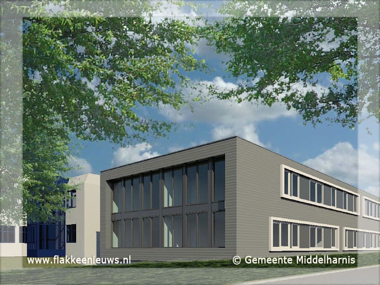 Eerste paal gemeentehuis Goeree-Overflakkee