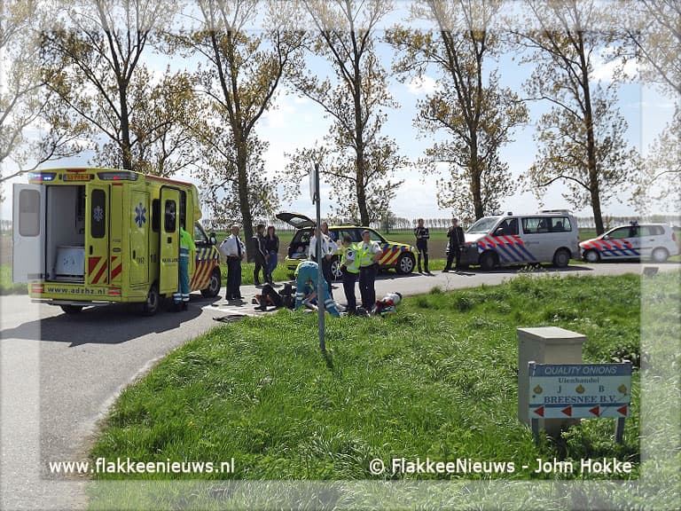 Motorrijder gewond bij Achthuizen