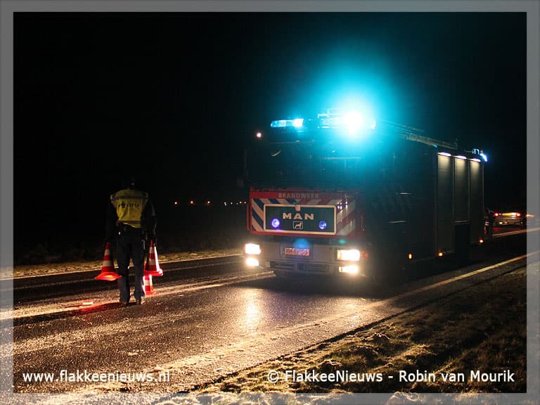 Eenzijdig ongeval N59 door gladheid