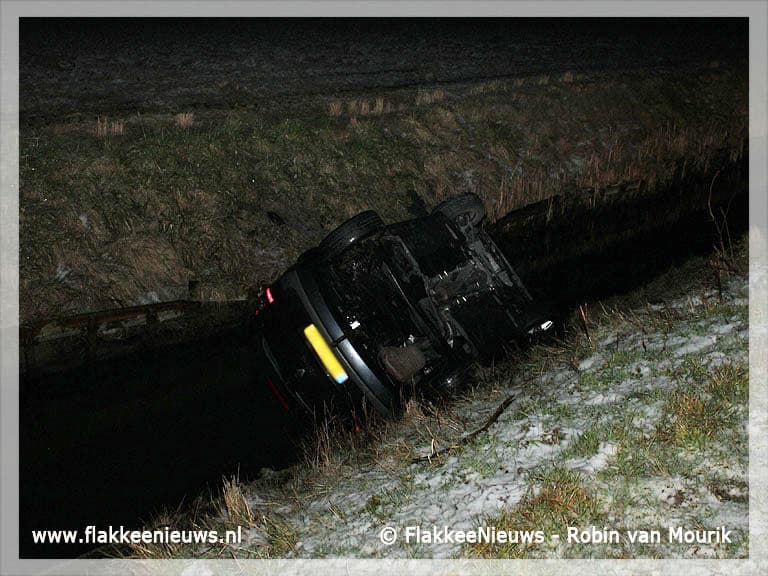 Eenzijdig ongeval N59 door gladheid
