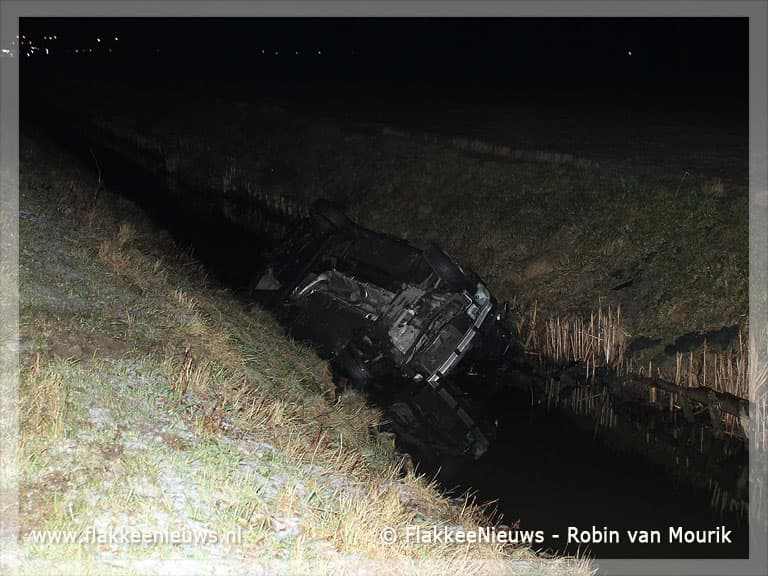 Eenzijdig ongeval N59 door gladheid