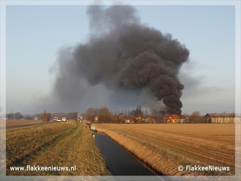 Schuur Melissant in vlammen opgegaan