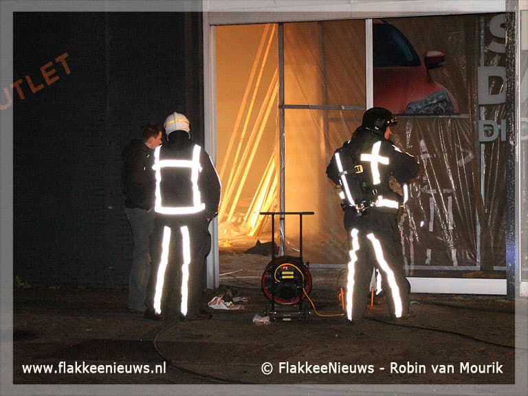 Kleine brand in voormalige Ford garage