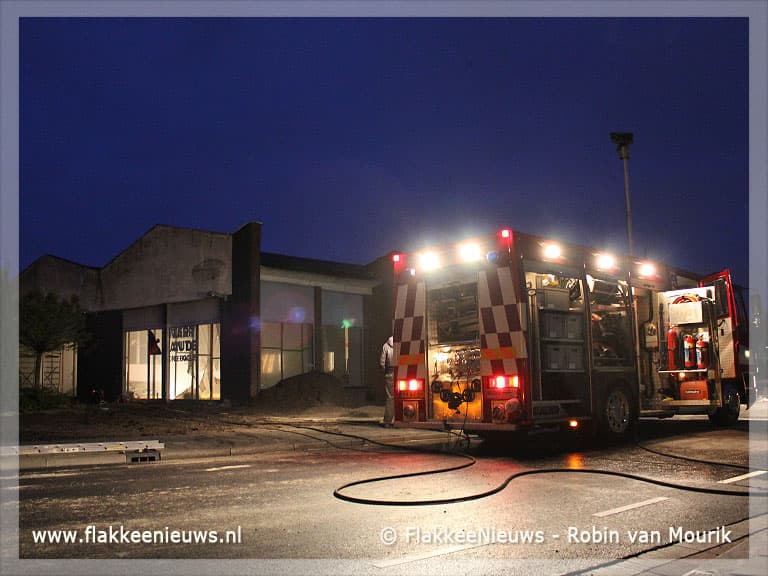 Kleine brand in voormalige Ford garage