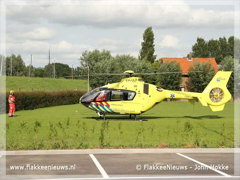 Traumaheli vliegt voor eenzijdig ongeval