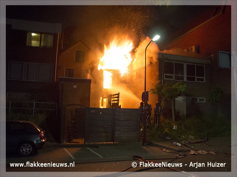 Grote brand Zandpad Middelharnis, twee verdachten