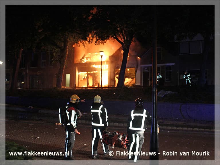 Grote brand Zandpad Middelharnis, twee verdachten