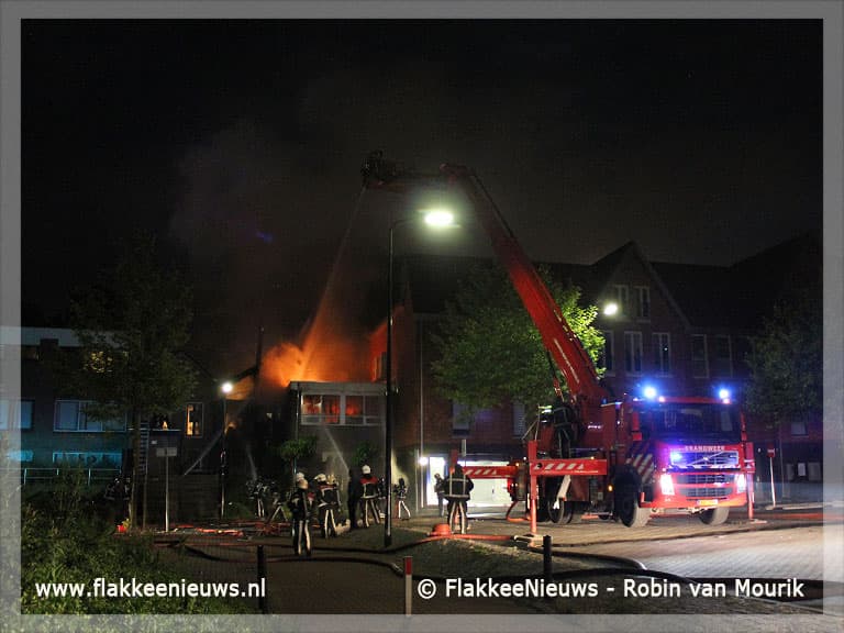 Grote brand Zandpad Middelharnis, twee verdachten