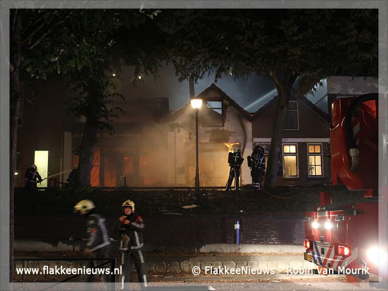 Grote brand Zandpad Middelharnis, twee verdachten