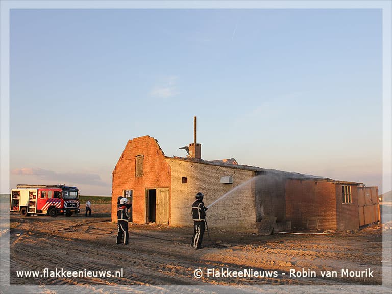 Brand in leegstaande schuur