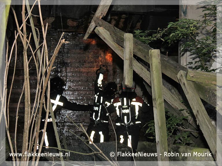 Brand in leegstaande schuur