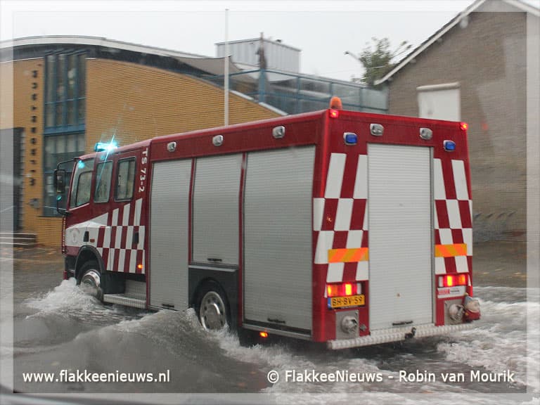 Grote overlast door noodweer op Goeree-Overflakkee