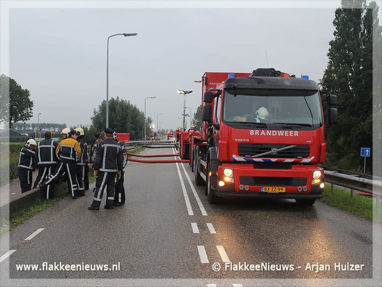 Pompen spektakel bij Stellendam en hinder N215