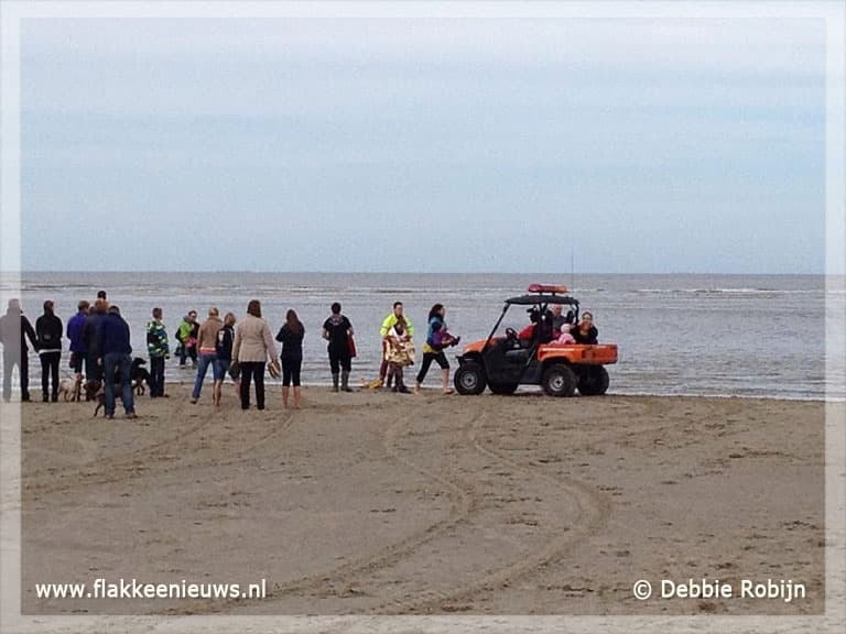 Gezin verrast door snel opkomend water