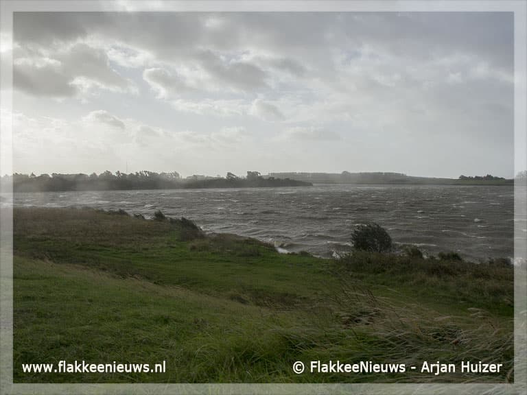 Storm raast over het eiland