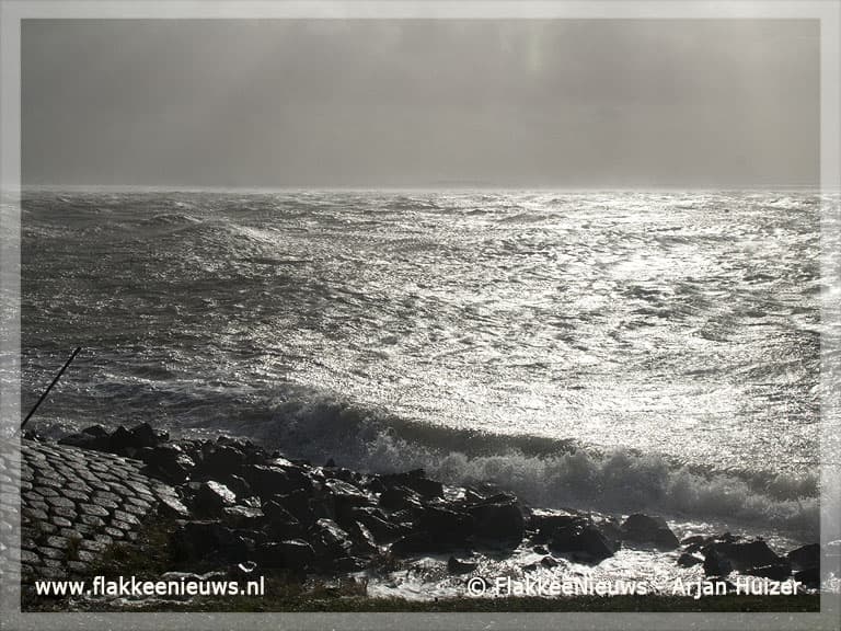 Storm raast over het eiland