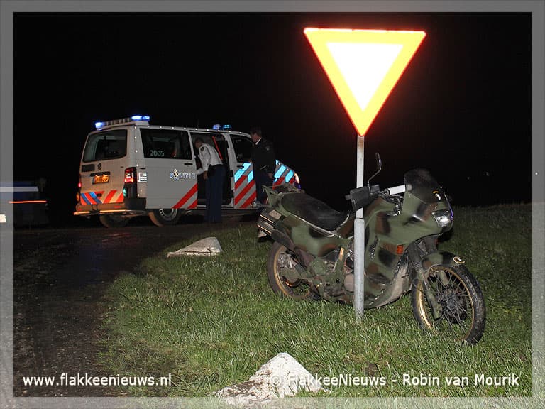 Eenzijdig ongeval met motor
