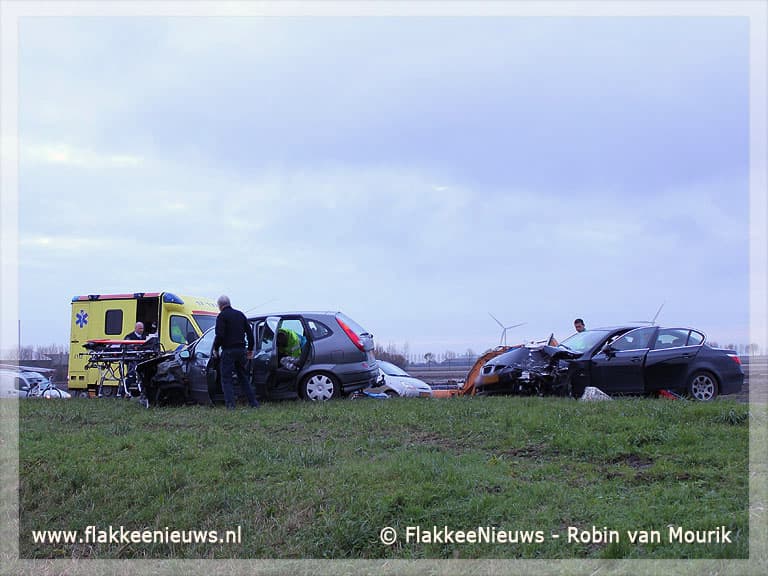 Ongeval met twee personenauto's