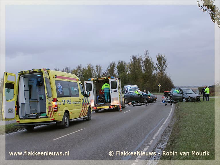 Ongeval met twee personenauto's