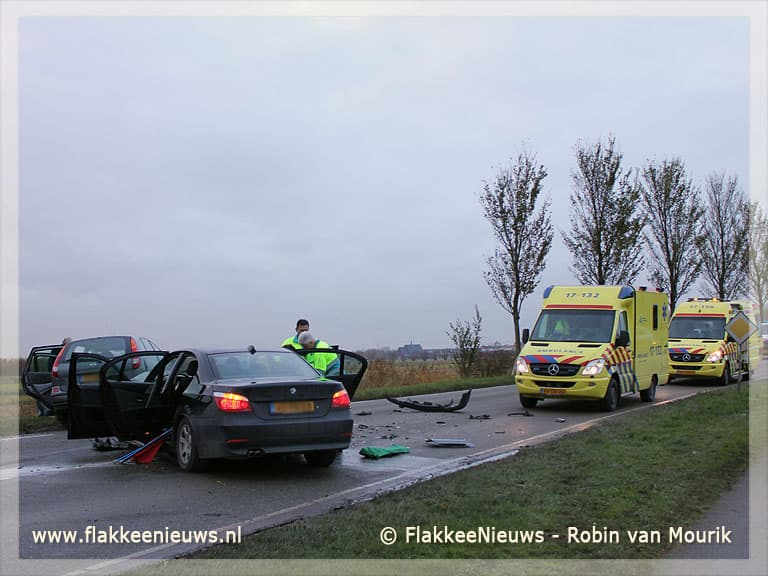 Ongeval met twee personenauto's