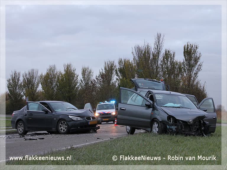Ongeval met twee personenauto's