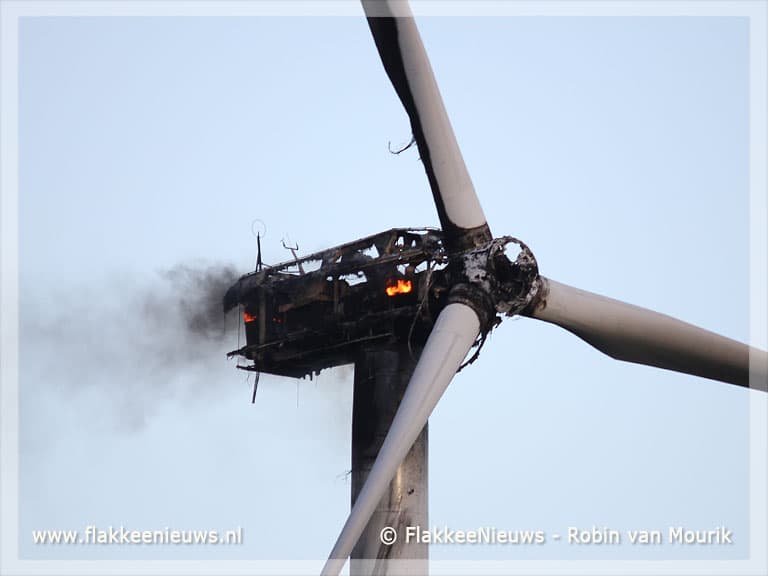 Slachtoffers bij brand in windturbine