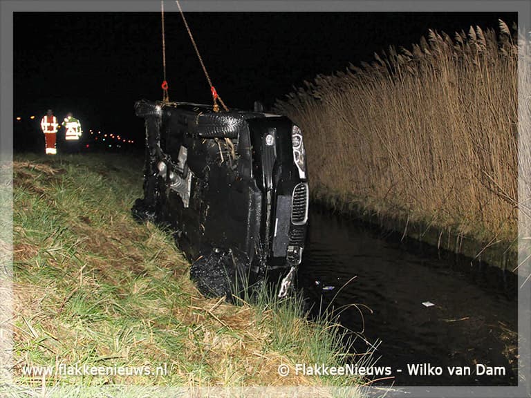 Door onwelwording in de sloot beland