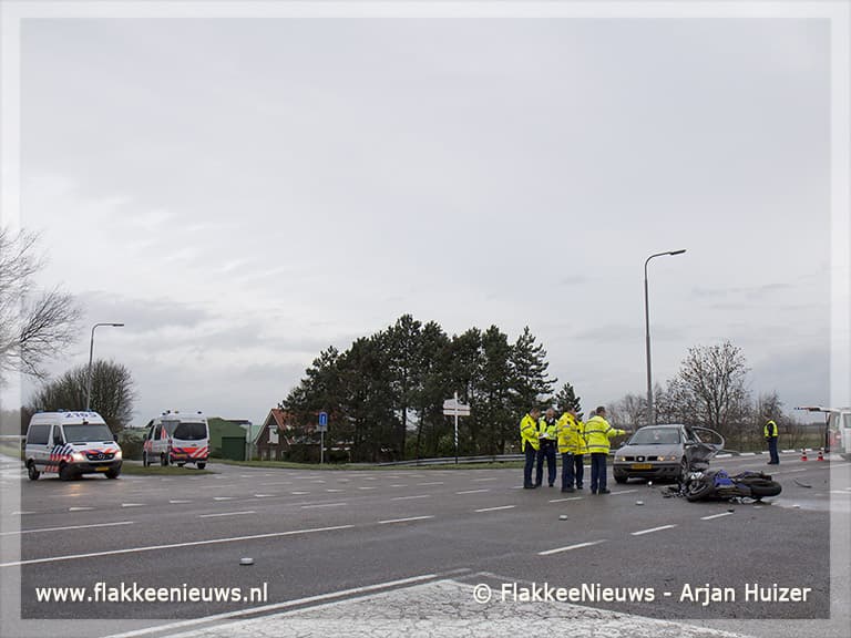 Motorrijder gewond bij aanrijding