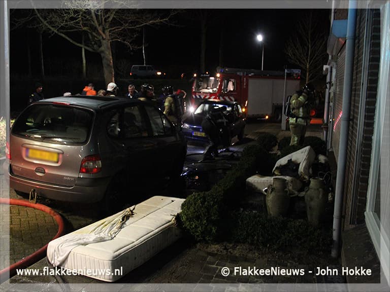 Elektrische deken in brand