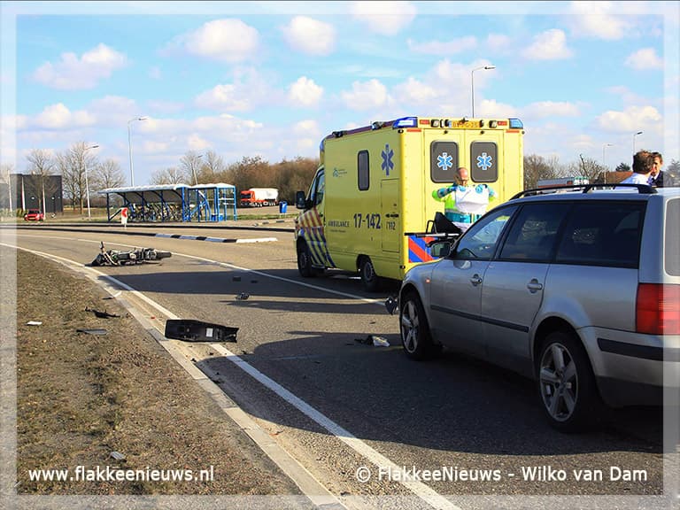 Traumaheli vliegt voor ongeval met brommer