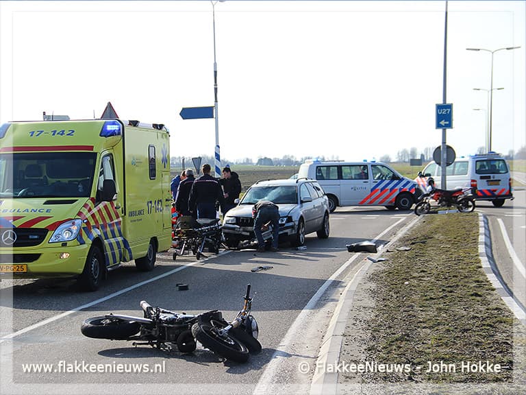 Traumaheli vliegt voor ongeval met brommer