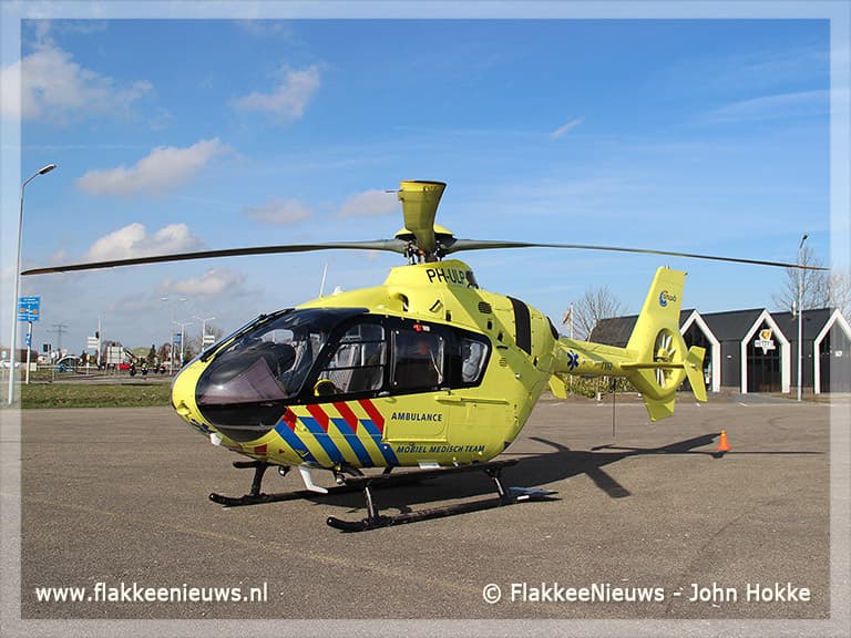 Traumaheli vliegt voor ongeval met brommer