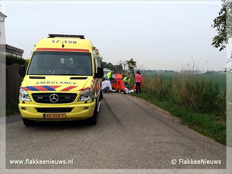 Traumaheli vliegt voor ongeval met fietser