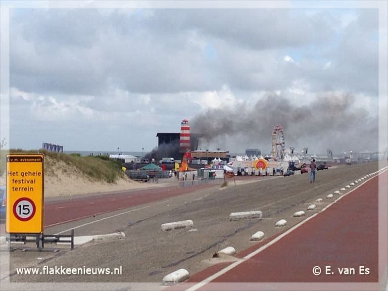 Brand bij Concert at Sea