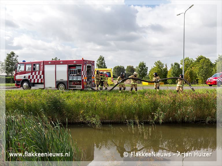 Vrachtwagen geschaard op de Zuidelijke Randweg