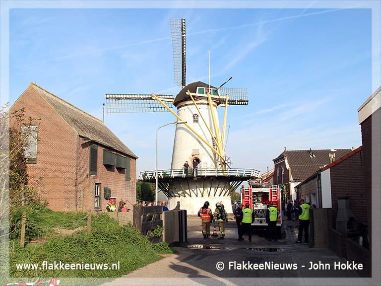 Molen in brand bij eilandelijke brandweerwedstrijd