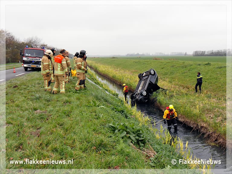 Twee gewonden door auto te water