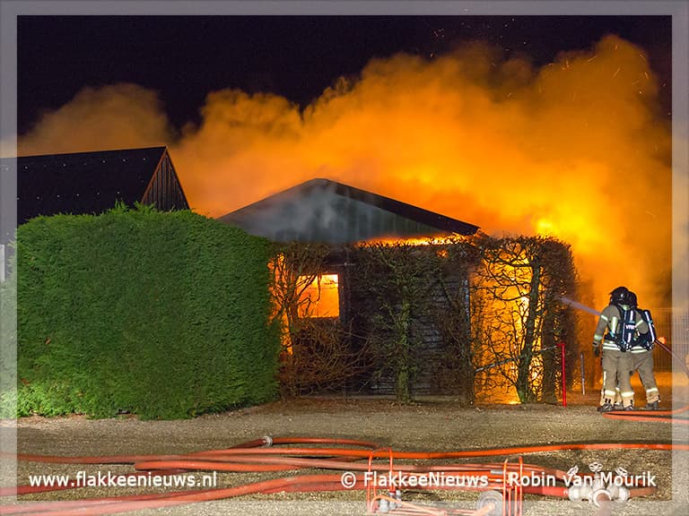 Gebouw modelvliegclub Middelharnis uitgebrand