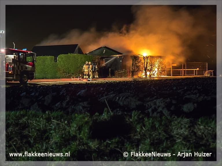 Gebouw modelvliegclub Middelharnis uitgebrand