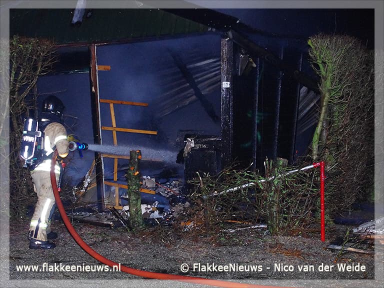 Gebouw modelvliegclub Middelharnis uitgebrand