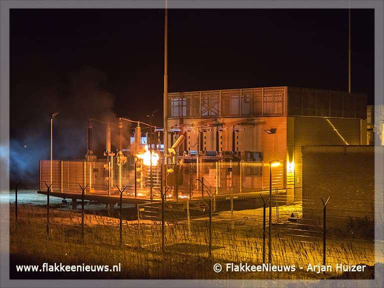 Brand bij verdeelstation Middelharnis