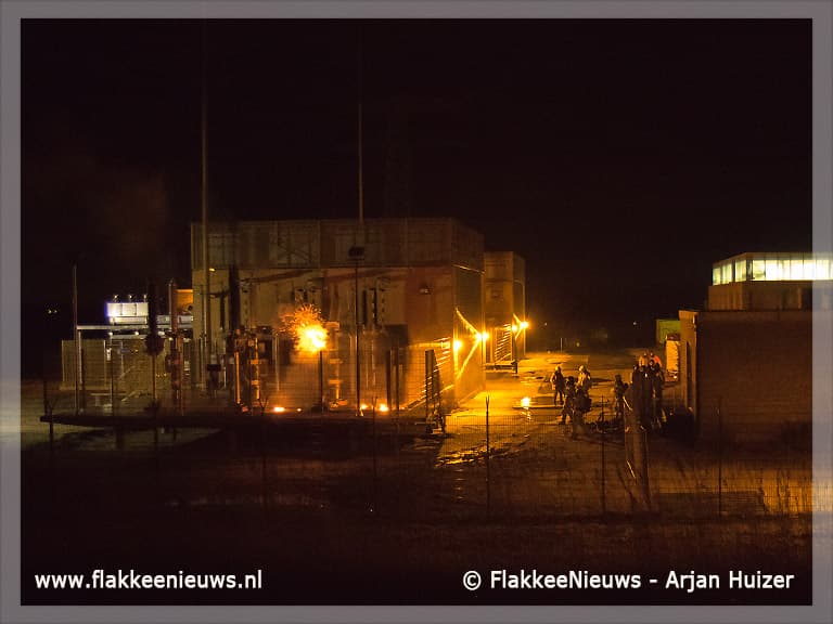 Brand bij verdeelstation Middelharnis