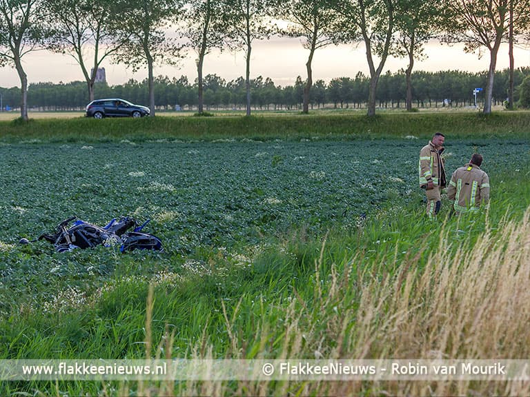 Motorrijder uit de bocht