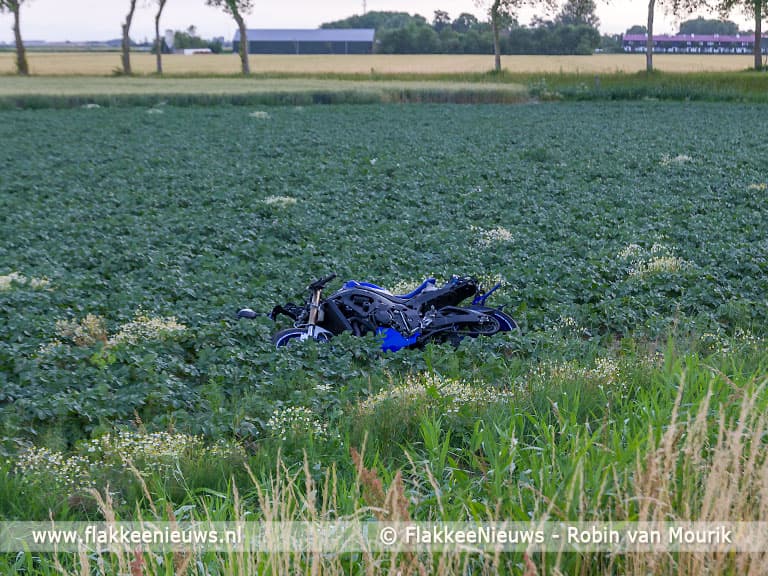 Motorrijder uit de bocht